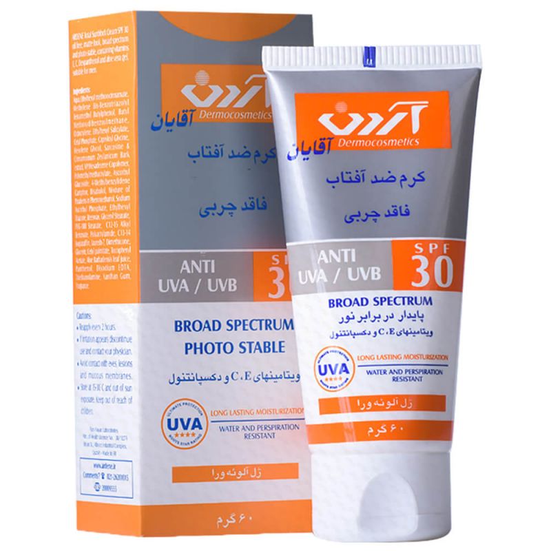 کرم ضد آفتاب مخصوص آقایان SPF30 فاقد چربی آردن