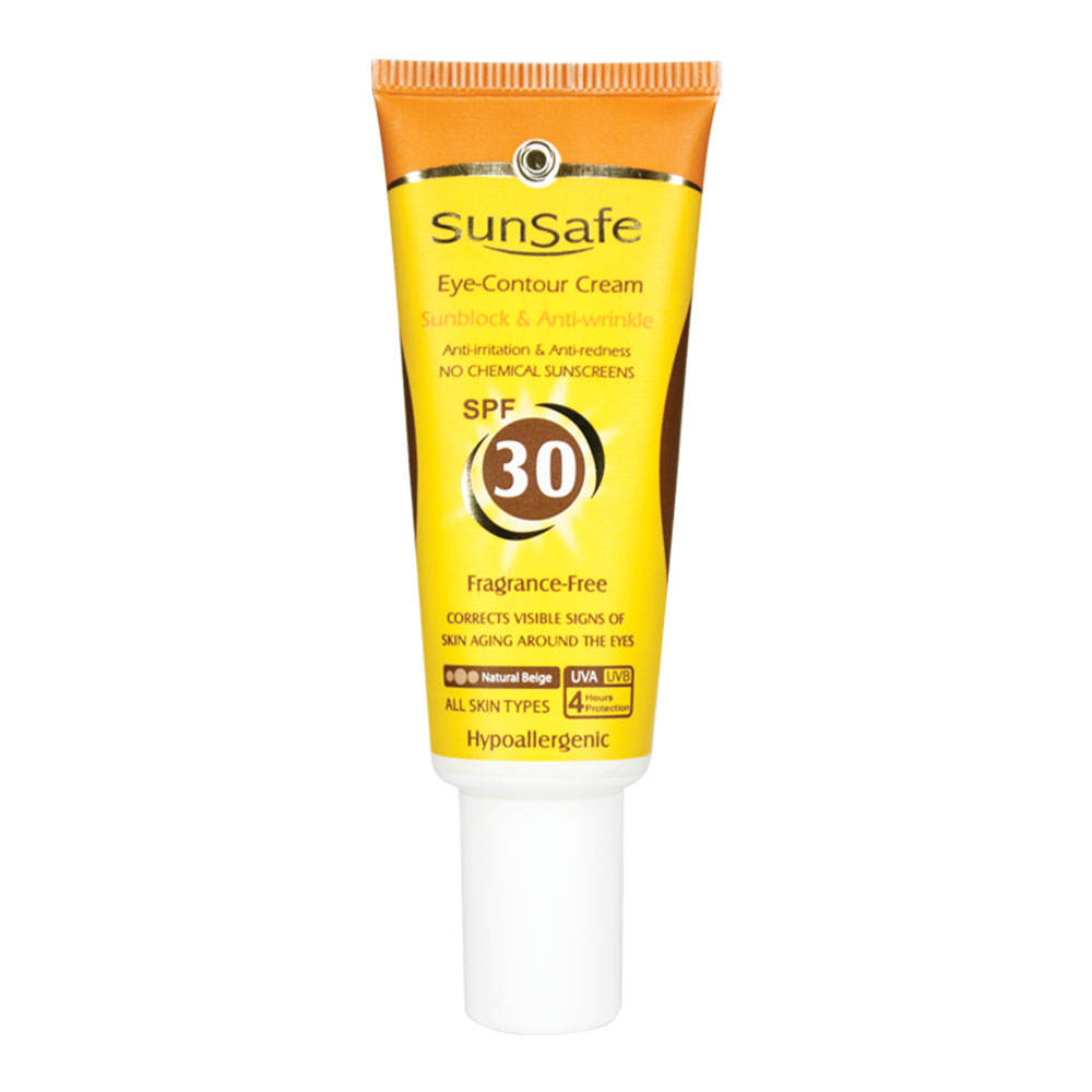 کرم ضد آفتاب SPF30 فیزیکال مخصوص دور چشم سان سیف (بژ طبیعی)