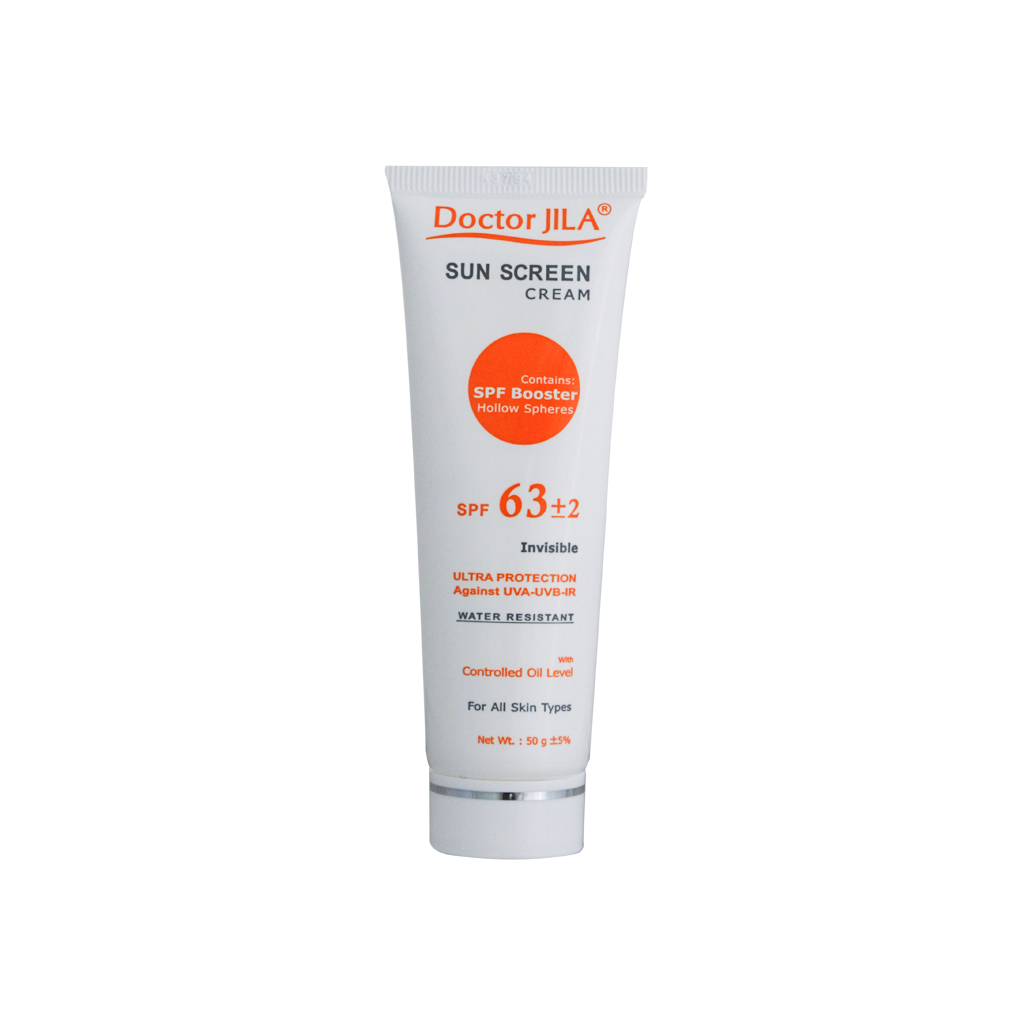 کرم ضدآفتاب فاقد چربی و رنگ SPF63+2 دکتر ژیلا